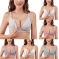 thumbnail image 1 of HNMKIU Pure Maternity Nursing Bra For Pregnancy Postpartum Comfort Extra Large Supportive Breastfeeding Summer Wear Light Gray - 40, 1 of 4