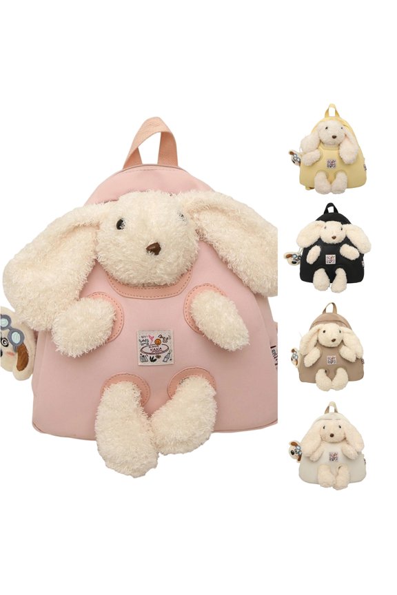Removable Bunny Backpack For Casual Everyday Use With Detachable Design Comfortable Straps Ideal Daily Commute Outdoor Activities ,Pink