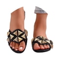 thumbnail image 1 of HNMKIU Sandals for Women Summer Platform Slide Slippers Comfortable Open Toe Beach Style for Women with Wide Size Options Thick Heel Casual Summer Shoes Black,7.5, 1 of 8
