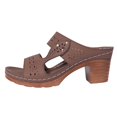 thumbnail image 1 of HNMKIU Sandals for Women Fashion Open Toe Platform Slides Breathable Hollow Out Design Casual Comfort Slippers with Heel Beach Shoes Coffee,8.5, 1 of 9