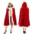 thumbnail image 1 of HNMKIU Santa Cape Unisex Red Hooded Cloak for Holiday Performances and Festive Red,One Size, 1 of 8
