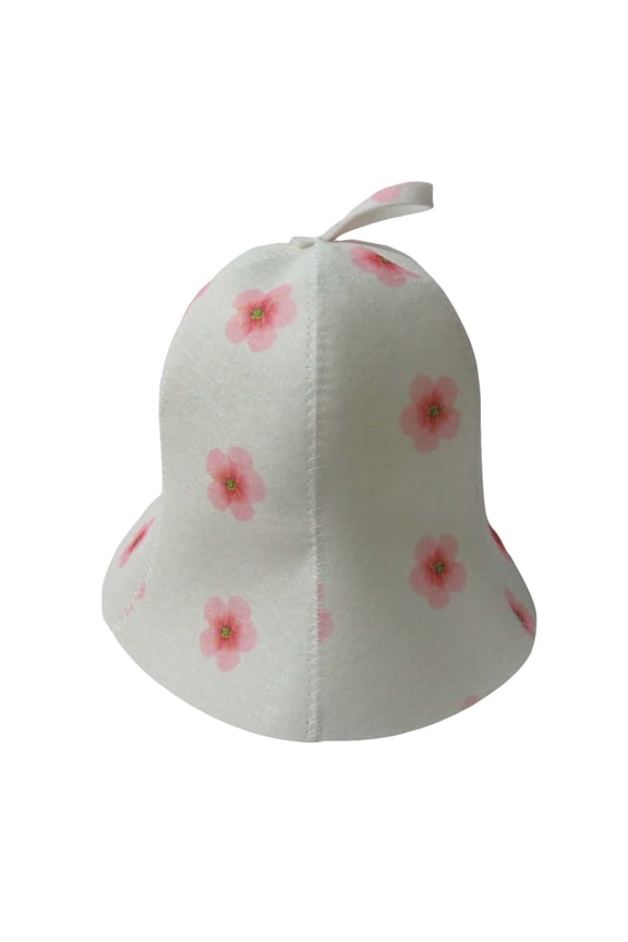Sauna Hat Bath Cap for Hair Care Dry Printed Casual Style Beret Pink,One Size