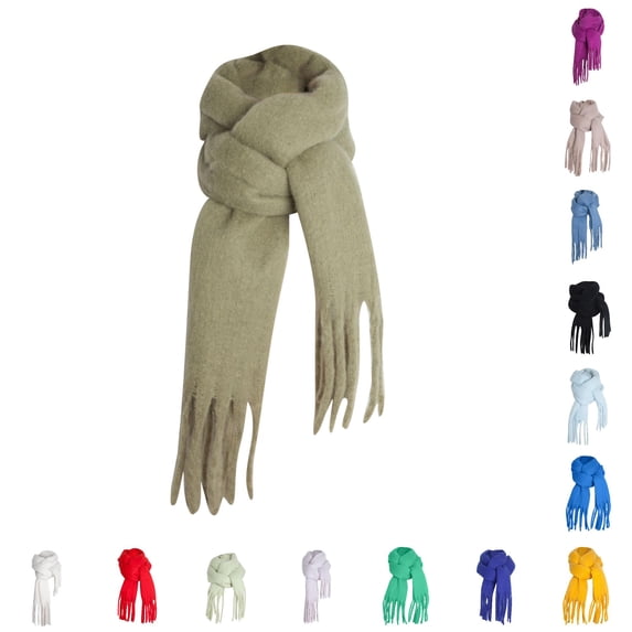 HNMKIU Scarf Oversized Winter Scarf Women's Long Blanket Wrap Shawl Big Warm Scarves Fall Large Army Green,One Size