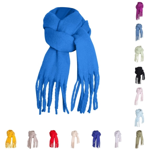 HNMKIU Scarf Oversized Winter Scarf Women's Long Blanket Wrap Shawl Big Warm Scarves Fall Large Dark Blue,One Size