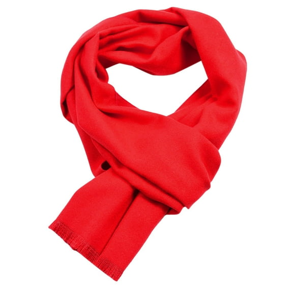 HNMKIU Scarf — Warm Solid Soft Winter Scarf for Men Long Neck Fashion Scarf Cozy -Feel wrap Winter Red,One Size