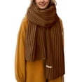 thumbnail image 1 of HNMKIU Scarf Warmer Knit Solid Color Winter Fashion Thick And Cozy Everyday Accessory for Daily Wear Coffee,One Size, 1 of 6