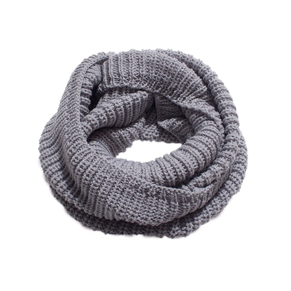 HNMKIU Scarf - Women's Thick Knit Winter Two Loop Pullover Scarf GY2,One Size