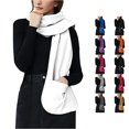 thumbnail image 1 of HNMKIU Shawl Wraps for Women Soft Cozy Wrap Shawl With Large Front Pockets – Warm Blanket Scarf For Women White,One Size, 1 of 6