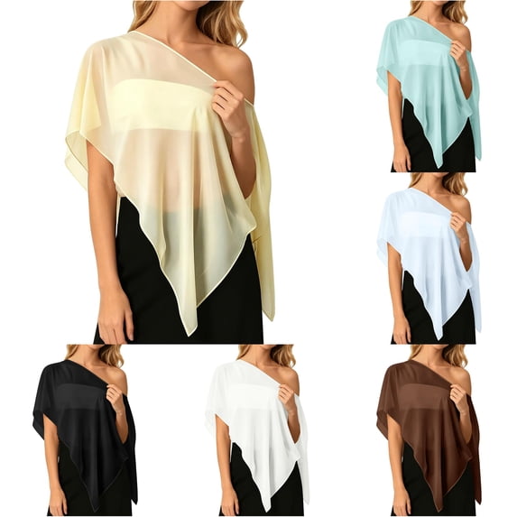 HNMKIU Shawls for Evening Dresses Lightweight Chiffon Wrap Summer Beach Cover Up Soft Flowy Shawl Breathable Sun Scarf Versatile Evening Stole Dressy Yellow,S