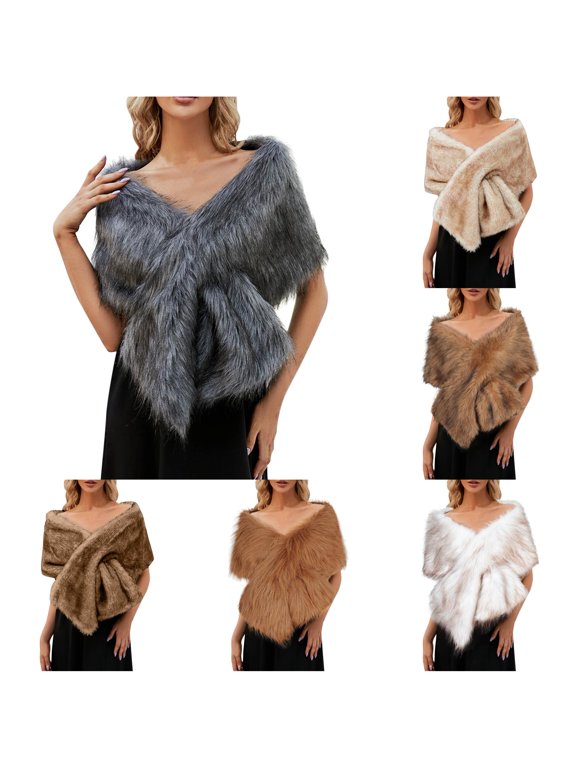Shawls and Wraps for Evening Dresses Women Elegant Bridal Wedding Long Shawl Stole Wrap Scarf Keep Warm Clothing Accessories Dark Gray,One Size