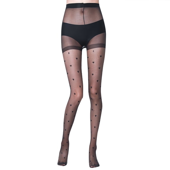 HNMKIU Sheer Silk Pantyhose Thin 10 Tights for Women Elegant Comfortable All Seasons Wear Black,One Size