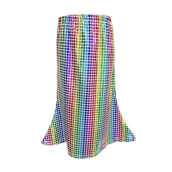 HNMKIU Shiny Metallic Pleated Dance Skirt for Girls and Adults Ballet Performance Party Elegant Twirling Outfit Multicolour,18-24 Months