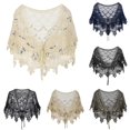 thumbnail image 1 of HNMKIU Shoulder Shawl Wrap Women Shawl Wrapped Sequin Evening Dress Bride's Prom Thin Sheer Cover Up Elegant Wedding Party Accessory SL2,One Size, 1 of 3