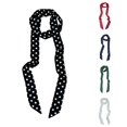 thumbnail image 1 of HNMKIU Silk Scarves Elegant Polka Silk Scarf Versatile Fashion For Hair And Waist Styling Black,One Size, 1 of 3