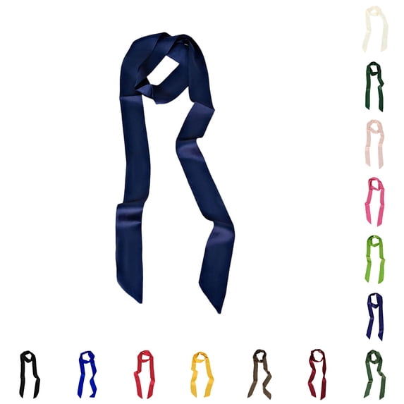 HNMKIU Silk Scarves Elegant Silk Scarf Versatile Fashionable Lightweight Shawl For Hair Neck Wear Navy,One Size