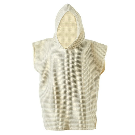 HNMKIU Soft Hooded Muslin Bath Poncho and Beach Towel for Toddlers and Kids Khaki,One Size