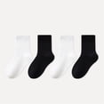 thumbnail image 1 of HNMKIU Soft Kids Crew Socks for Girls Everyday Comfortable School Ankle with Grip for Athletic Play Assorted Solid Colors Multipack for Toddler and Children OTHER,12-15 Years, 1 of 2