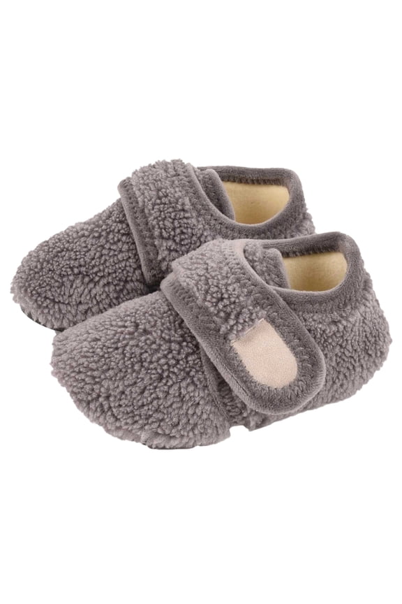 Soft Soled Indoor Floor Socks for Children In Autumn and Winter for Both Boys and Girls Providing Warmth Baby Slippers for Toddlers 0 to 7 Years Grey,1-2 Years