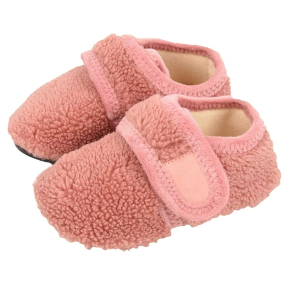 HNMKIU Soft Soled Indoor Floor Socks for Children In Autumn and Winter for Both Boys and Girls Providing Warmth Baby Slippers for Toddlers 0 to 7 Years Pink,1-2 Years