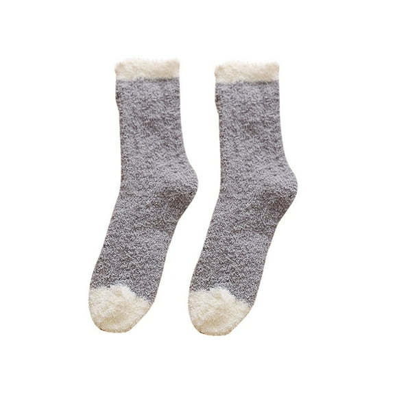 HNMKIU Soft Winter Slipper Socks for Women - Cozy Microfiber Sleeping Socks and Fuzzy Home Socks,Sizes One Size