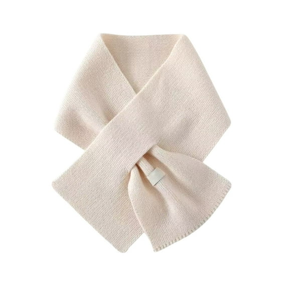 HNMKIU Solid Color Knitted Scarf for Daily Casual Winter Wear Elegant Warm Wrap Shawl Women Cozy Fashion Accessory Beige,One Size