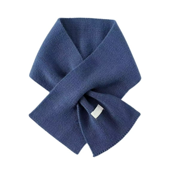 HNMKIU Solid Color Knitted Scarf for Daily Casual Winter Wear Elegant Warm Wrap Shawl Women Cozy Fashion Accessory Navy,One Size