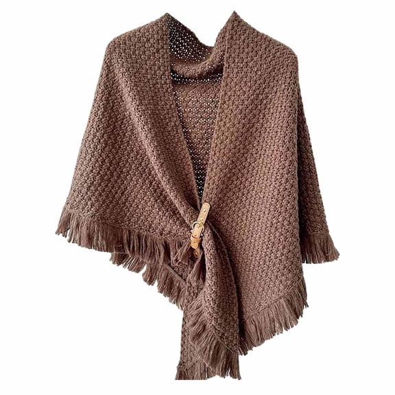 HNMKIU Solid Color Triangle Shawl Wrap Versatile Elegant Scarf For Draping Over Shirts And Coats Highlight Brown,One Size