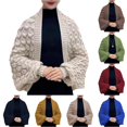 thumbnail image 1 of HNMKIU Solid Knitted Scarf Soft Warm Winter Fashion Elegant Cozy Wrap Shawl For Daily Use ,Beige, 1 of 4