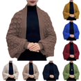 thumbnail image 1 of HNMKIU Solid Knitted Scarf Soft Warm Winter Fashion Elegant Cozy Wrap Shawl For Daily Use ,Coffee, 1 of 4