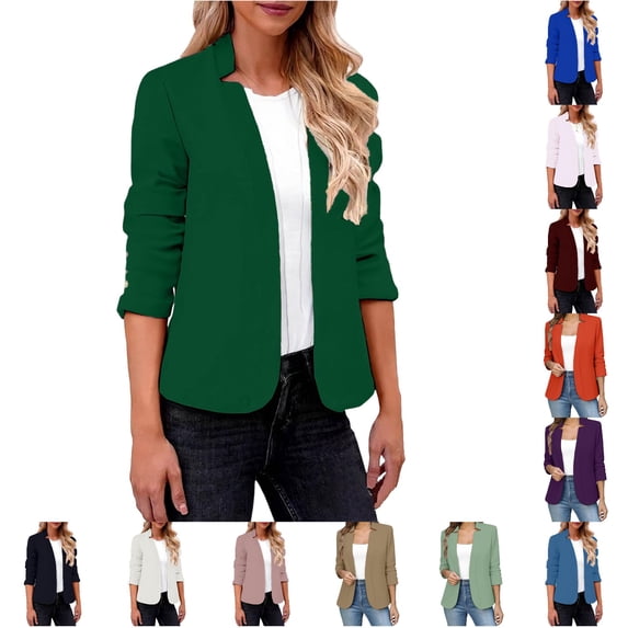 HNMKIU Solid Long Sleeve Button Knit Cardigan Jacket Casual Formal Womens Open Front Cover Up GN1 - XXXXXL