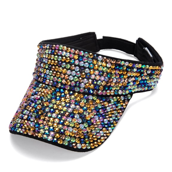 HNMKIU Sparkling Rhinestone Adjustable Sport Baseball Hat for Men and Women Summer Sun Visor Cap Rose Gold,One Size