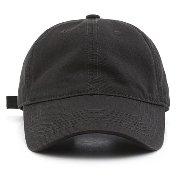 HNMKIU Splice Hat Adjustable Washed Denim Baseball Visor Casual Unisex Cap with Hole Design Black,One Size
