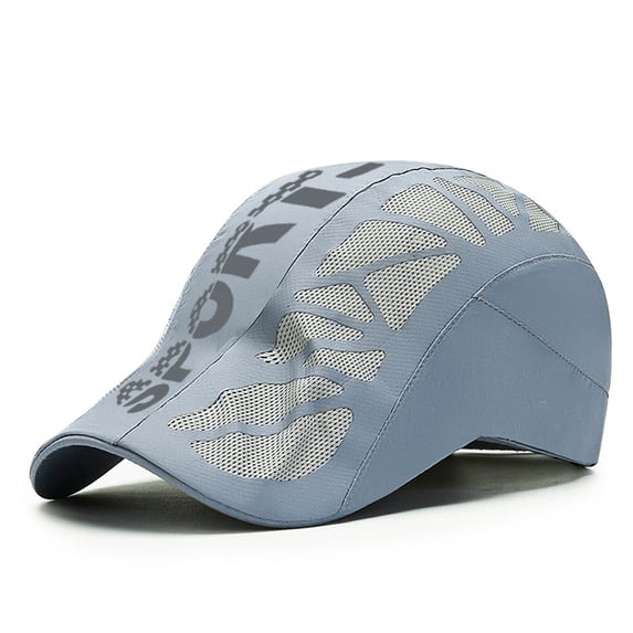 HNMKIU Sport Cap with Breathable Mesh Design for Low Profile Comfort Adjustable Strap Quick Drying and Machine Washable Visor Grey,One Size