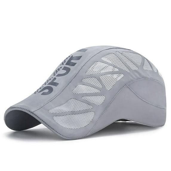 HNMKIU Sport Cap with Breathable Mesh Design for Low Profile Comfort Adjustable Strap Quick Drying and Machine Washable Visor Light Gray,One Size