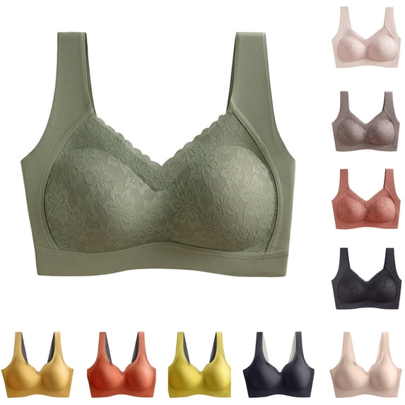 HNMKIU Sports Bras for Women Pure Color Wireless Racerback No Underwire Tank Style Seamless Workout Bra