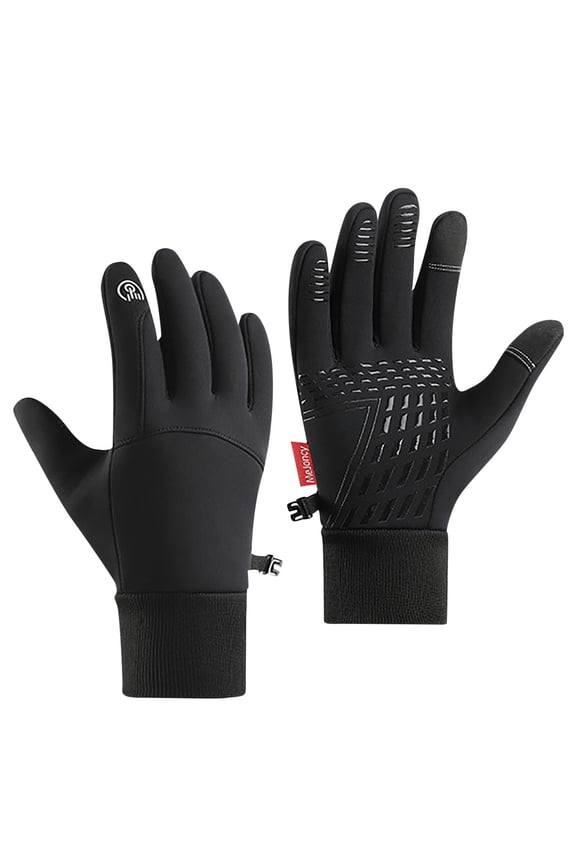 Unisex Ski Gloves for Winter Sports with Advanced Screen Windproof Technology and Insulating BK1,XL