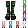 thumbnail image 1 of HNMKIU St Day Kids Socks Printed Novelty Crew Socks For Boys And Girls Holiday Party Daily Casual Sport Black,7-12, 1 of 4