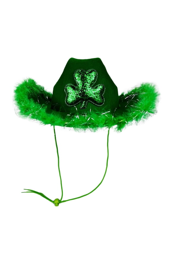 St Day Party Performance Props Irish Style Green Sequins Wrap Around Bucket Hat Green,One Size