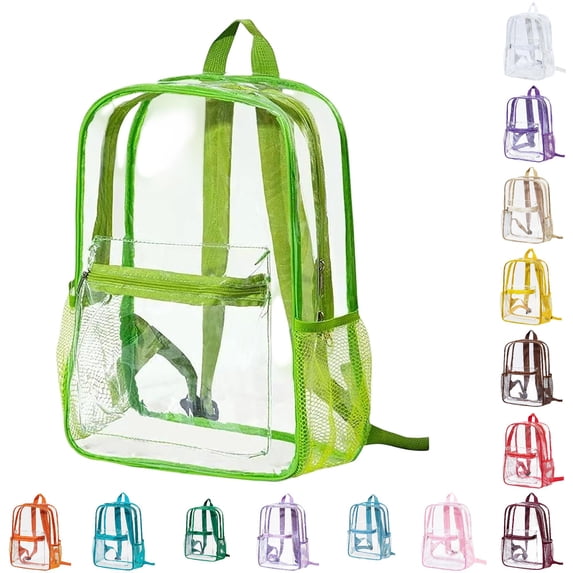 HNMKIU Start Season Transparent Schoolbag Large Capacity Outdoor Travel Backpack ,Green