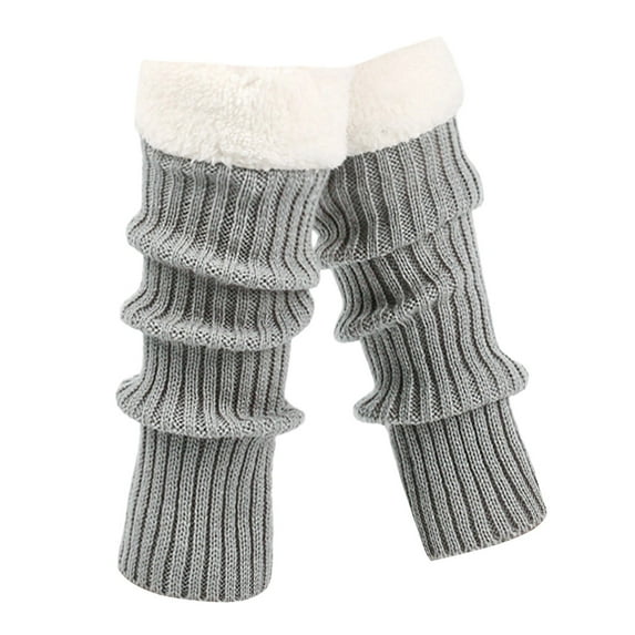 HNMKIU Style Knitted Leg Warmers Crochet Long Boot Socks For Women Adult Christmas Party Dance Yoga Thickened Winter Warm Socks Light Gray,One Size