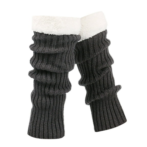 HNMKIU Style Knitted Leg Warmers Crochet Long Boot Socks For Women Adult Christmas Party Dance Yoga Thickened Winter Warm Socks Dark Gray,One Size