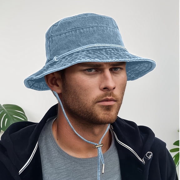 HNMKIU Stylish Cowboy Hat For Everyday Casual Wear And Outdoor Activities All Season Accessory Sky Blue,One Size
