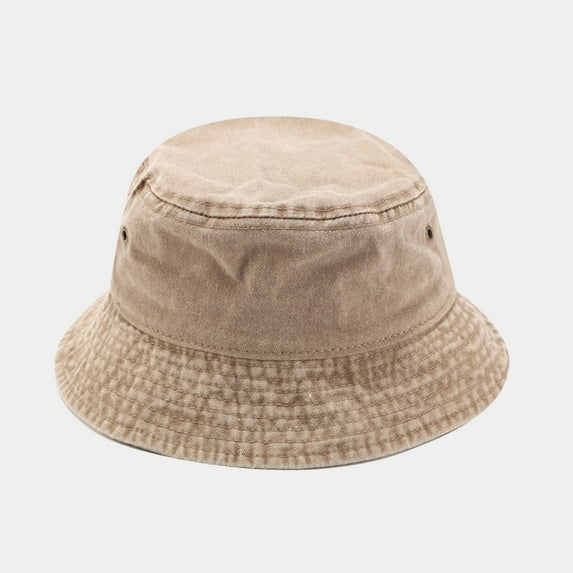 HNMKIU Stylish Floppy Beach Hat for Women Outdoor Sun Fashionable Boho Bucket Hat Khaki,M