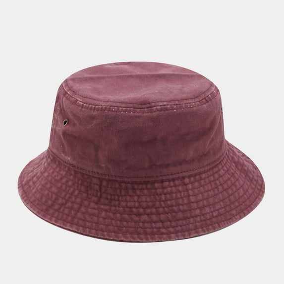 HNMKIU Stylish Floppy Beach Hat for Women Outdoor Sun Fashionable Boho Bucket Hat Red,M