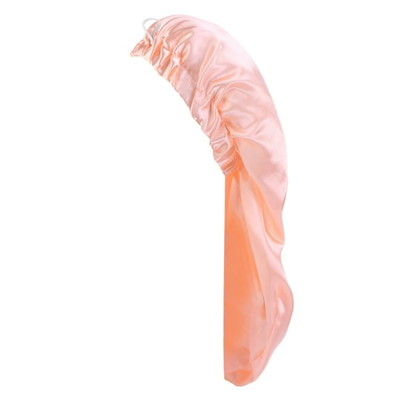 HNMKIU Stylish Satin Sleep Bonnet for Women with Long Hair Large Elastic Hair Cap Breathable Nighttime Watermelon Red,One Size