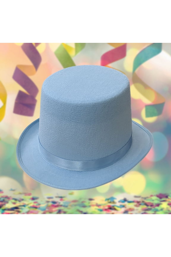 Stylish Stage Performance Top Hat for Events and Casual Party Wear Blue,S