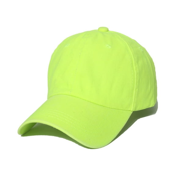 HNMKIU Stylish Summer Baseball Cap for Women Casual Outdoor Solid Fluorescent Hat Visor Yellow,One Size