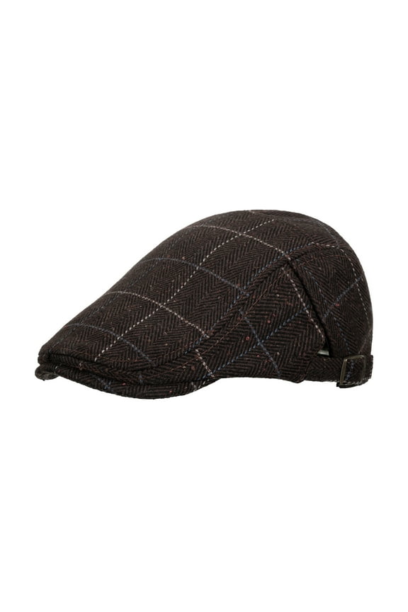 Stylish Unisex Beret Hat with Lattice Design for Outdoor Activities and Sun in Cool Seasons Coffee,One Size