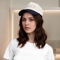 thumbnail image 1 of HNMKIU Stylish Unisex Canvas Trucker Baseball Cap Adjustable Outdoor Casual Hat With Mommin Embroidery Design For Daily Wear White,One Size, 1 of 7