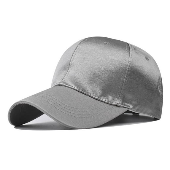 HNMKIU Stylish Unisex Satin Baseball Cap for Summer Sun and Casual Fashion Grey,One Size
